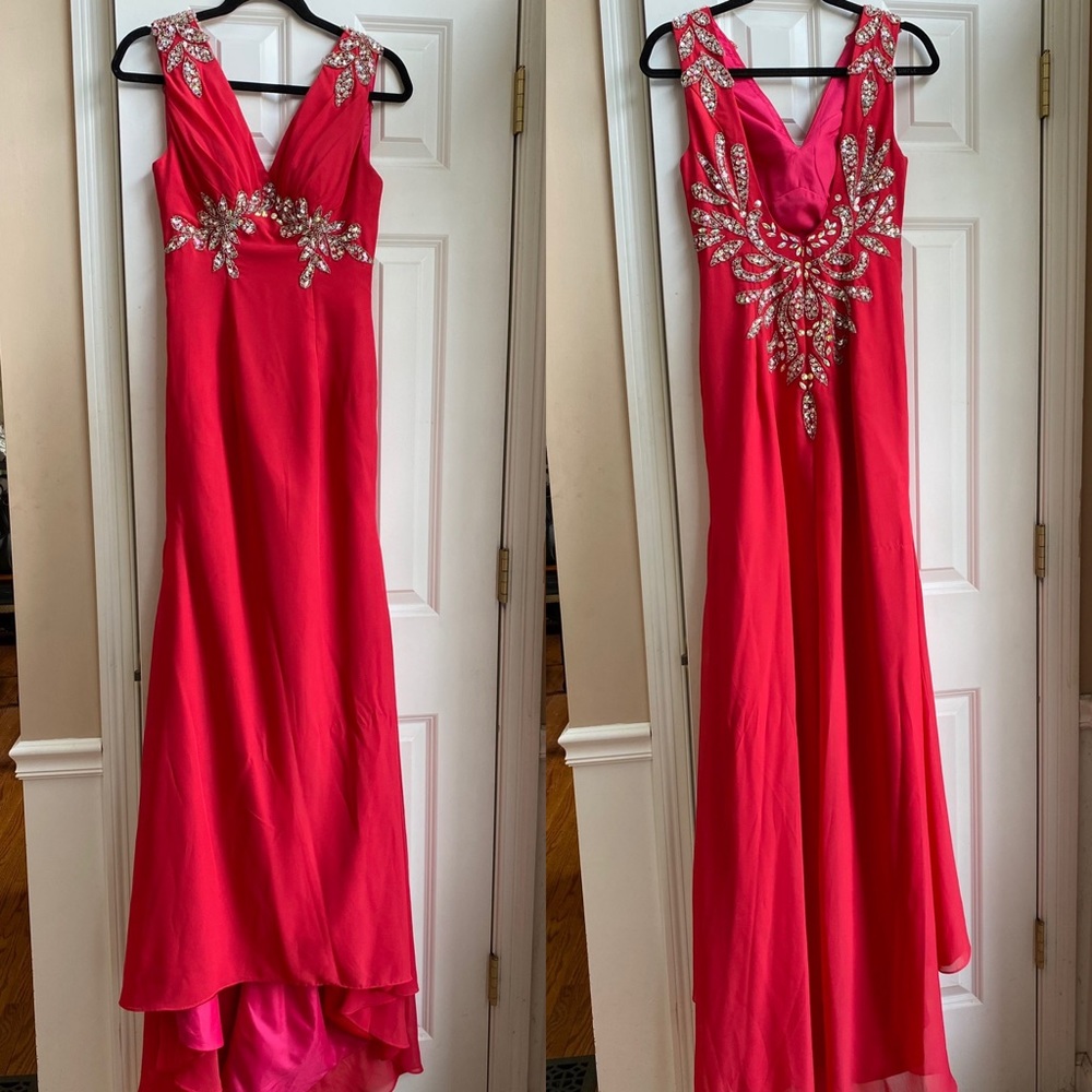 Pink Mermaid Style Prom Dress